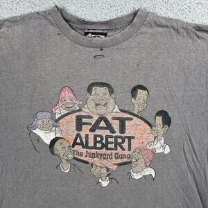 Vintage 90’s Fat Albert T-Shirt Men’s Large Gray Distressed The Junkyard Gang